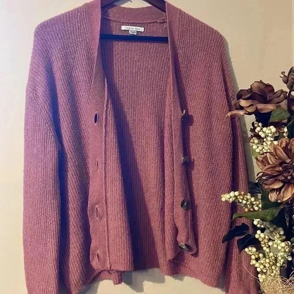 American Eagle Cotton Button Up Long Sleeve Women’s XS Sweater Cardigan - Picture 8 of 10